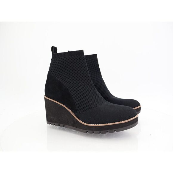 Eileen Fisher Quill Bootie Wedge Knit Slip On Stretchy Platform Size 11 Ankle - Picture 1 of 14